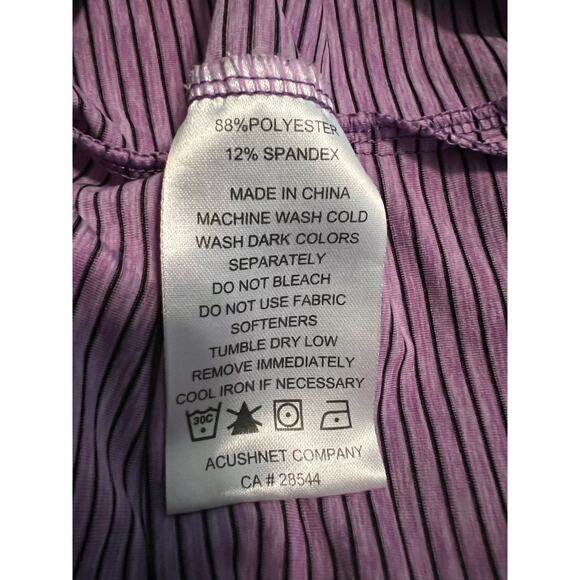 FootJoy Men's Pink Stripe Golf Polo - Size Medium - Picture 5 of 5